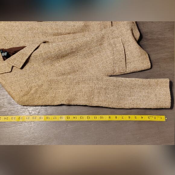 Lauren Ralph Lauren Herringbone Linen-Silk Blazer Size 4 - Picture 8 of 16